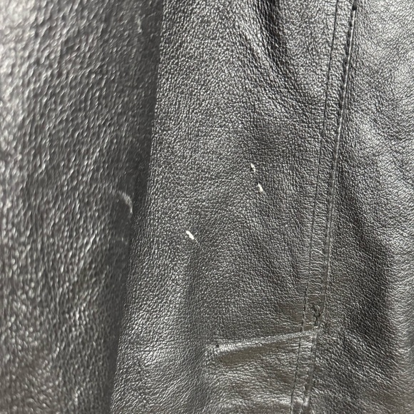 Wilda Black Leather Trench Coat Women Size XL Belted Western Winter Fall Classic - Picture 5 of 6